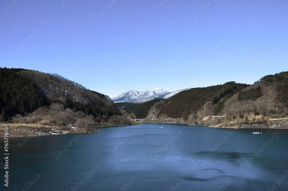 栃木県　寺山ダム。洪水調節・流水の正常な機能の維持・水道用水の供給を目的としています。
