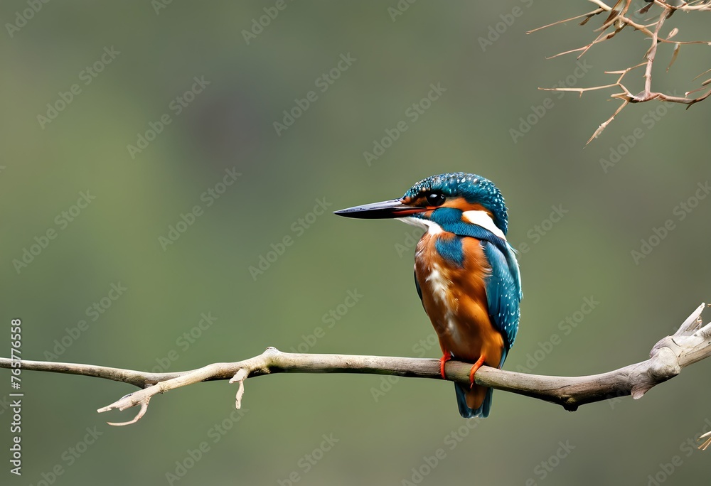 A Kingfisher on the branch of a tree