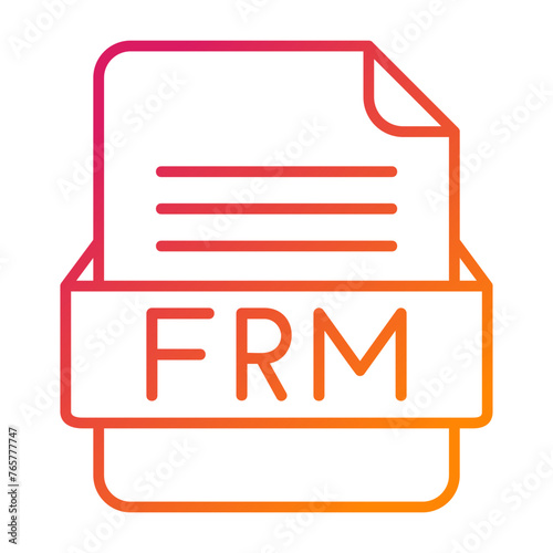 FRM File Format Vector Icon Design photo