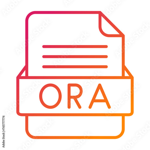 ORA File Format Vector Icon Design