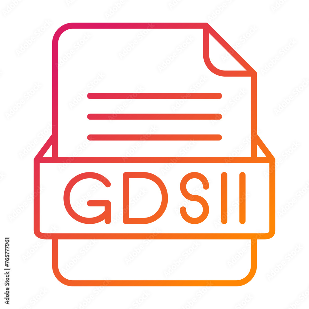 GDSII File Format Vector Icon Design GDSII File Format Vector Icon Design