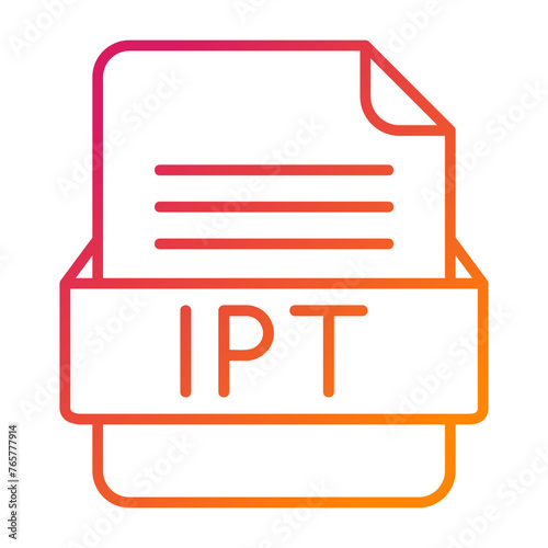 IPT File Format Vector Icon Design photo