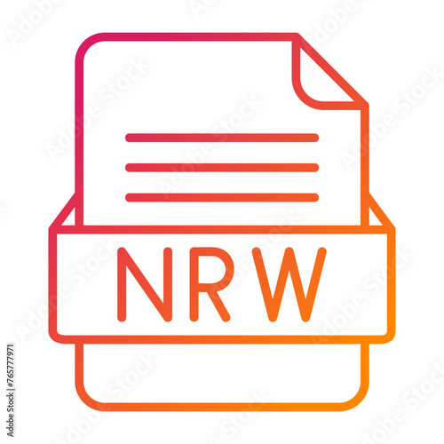 NRW File Format Vector Icon Design