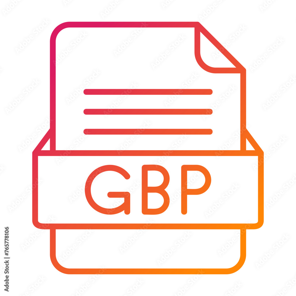 GBP File Format Vector Icon Design GBP File Format Vector Icon Design