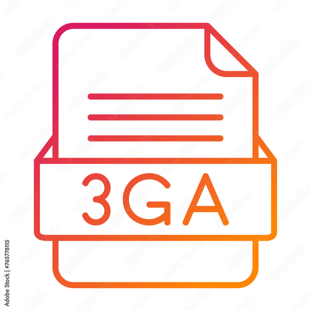 3GA File Format Vector Icon Design 3GA File Format Vector Icon Design