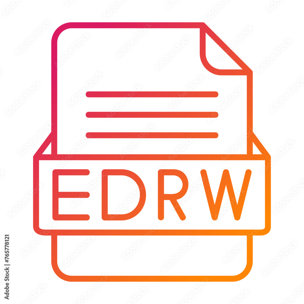 EDRW File Format Vector Icon Design EDRW File Format Vector Icon Design