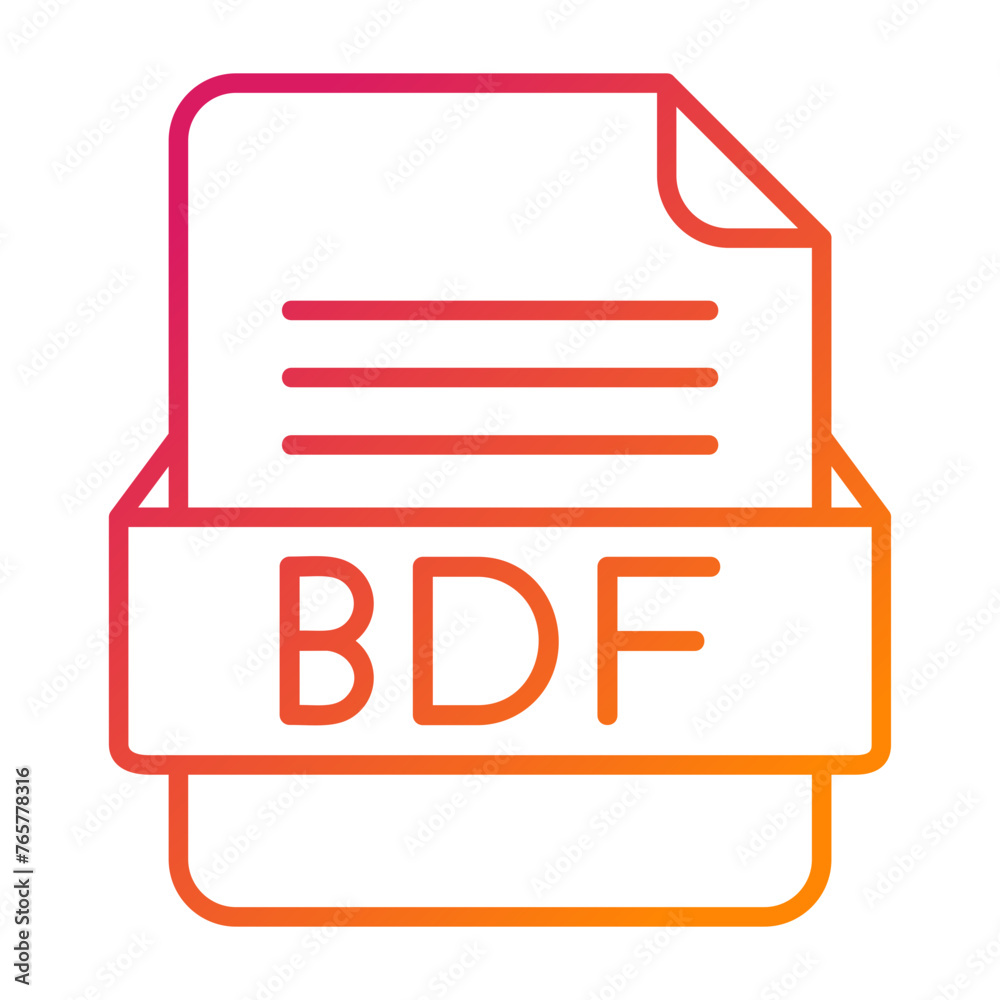 BDF File Format Vector Icon Design BDF File Format Vector Icon Design