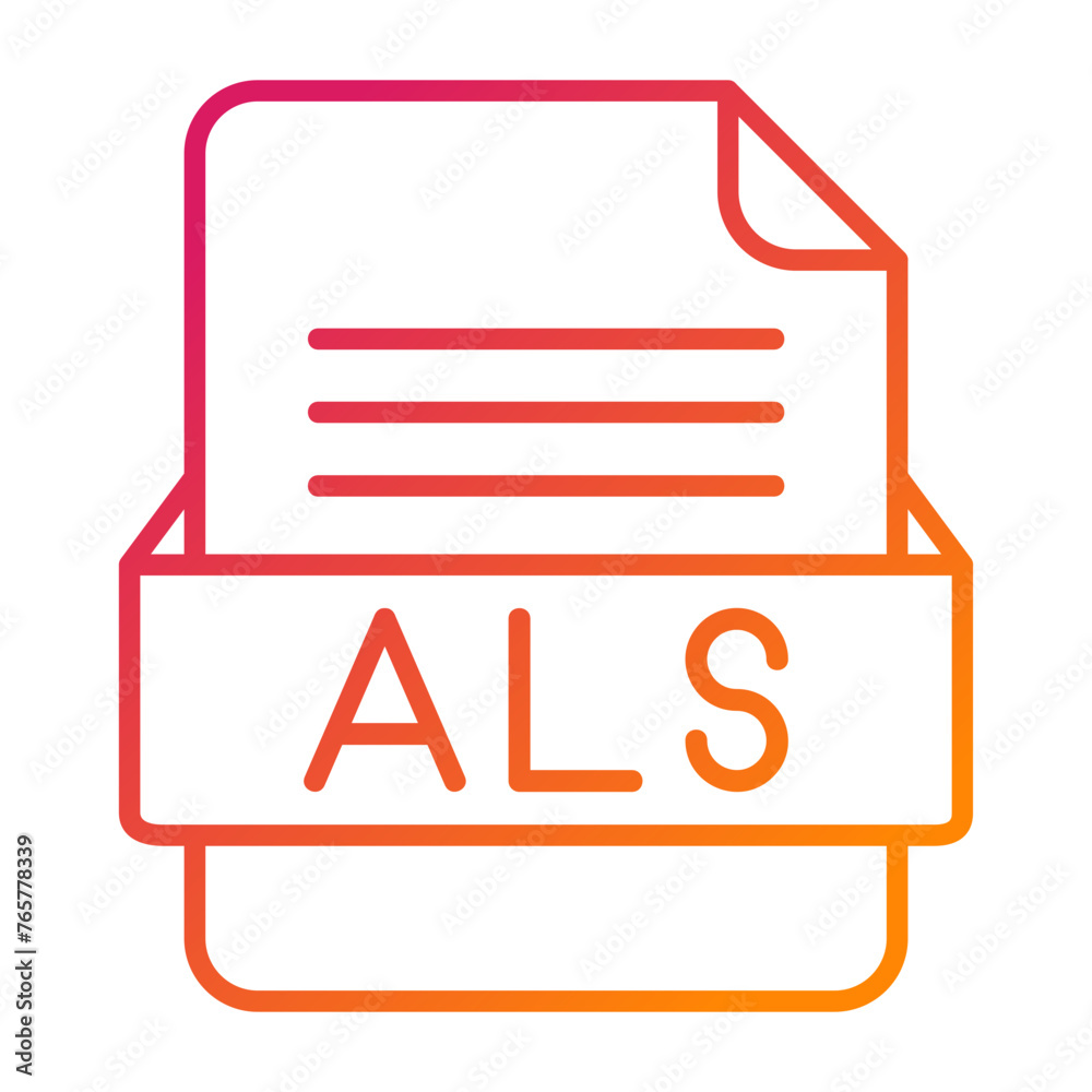 ALS File Format Vector Icon Design ALS File Format Vector Icon Design