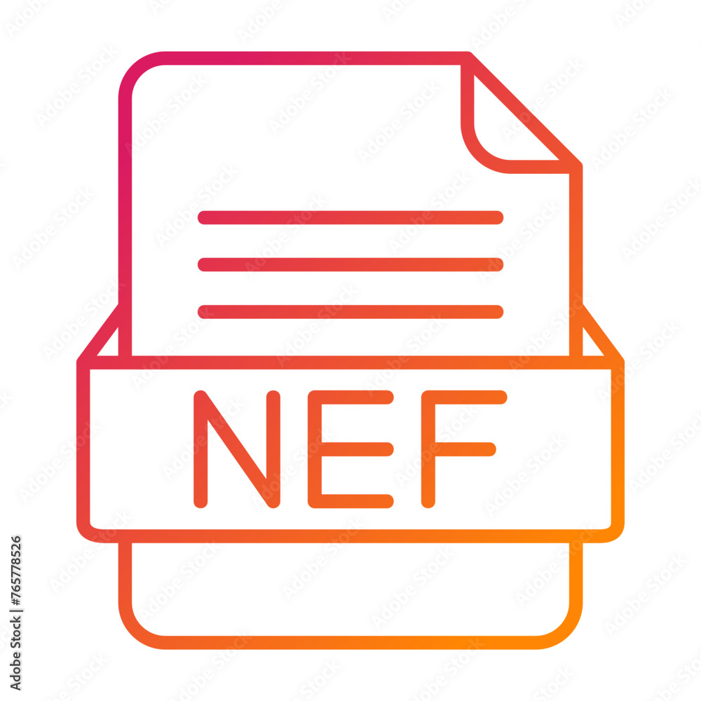 NEF File Format Vector Icon Design NEF File Format Vector Icon Design