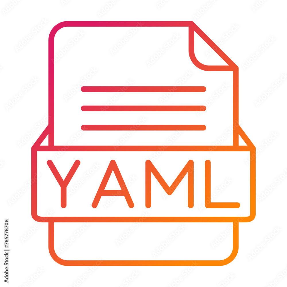 YAML File Format Vector Icon Design