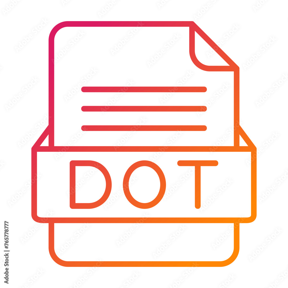 DOT File Format Vector Icon Design DOT File Format Vector Icon Design