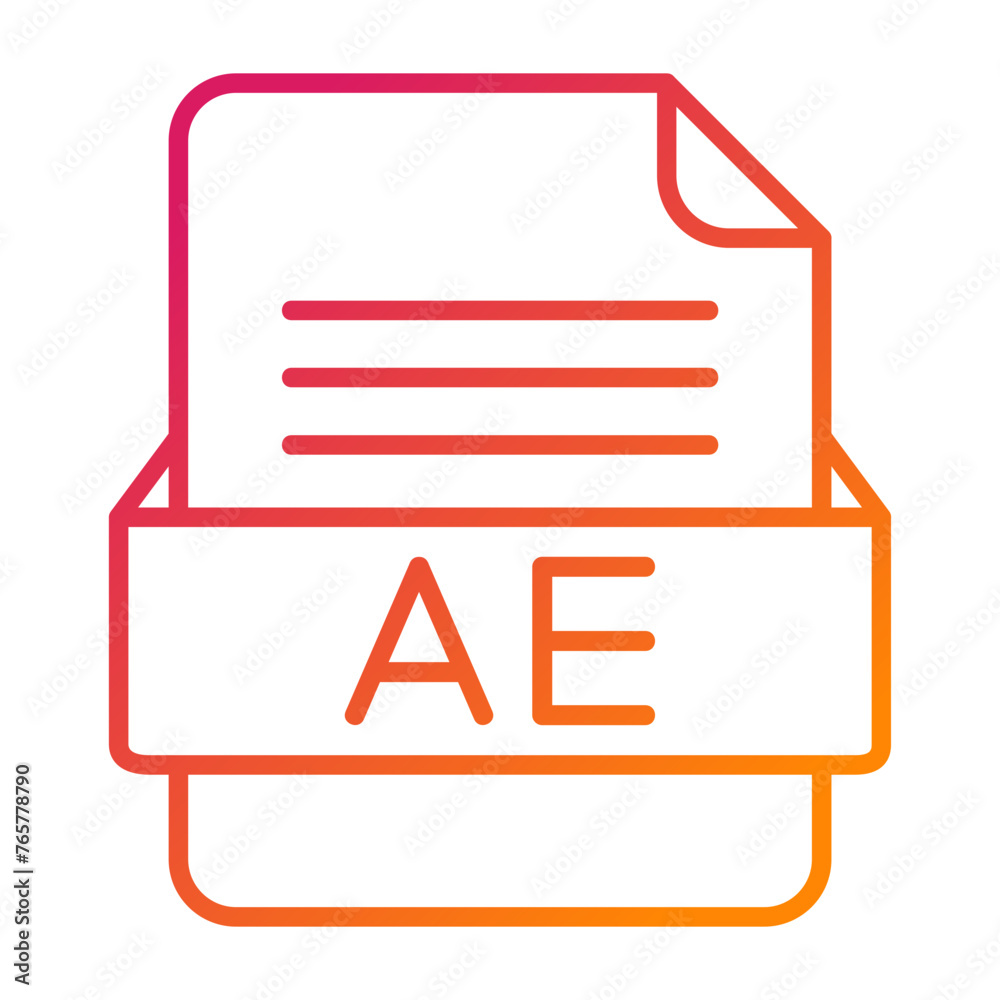 AE File Format Vector Icon Design AE File Format Vector Icon Design