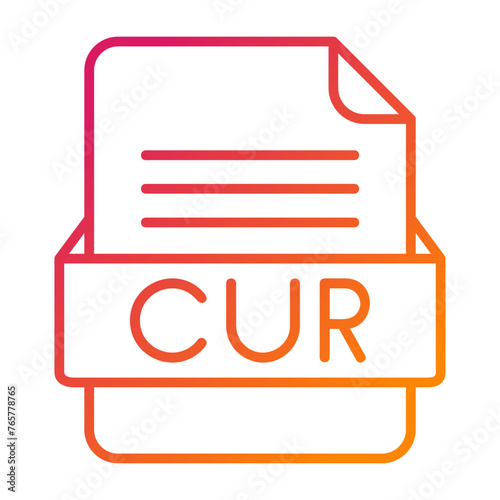 CUR File Format Vector Icon Design