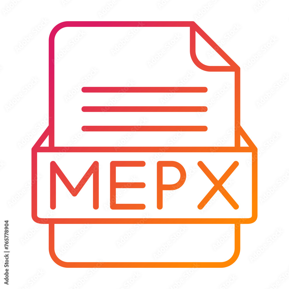 MEPX File Format Vector Icon Design MEPX File Format Vector Icon Design