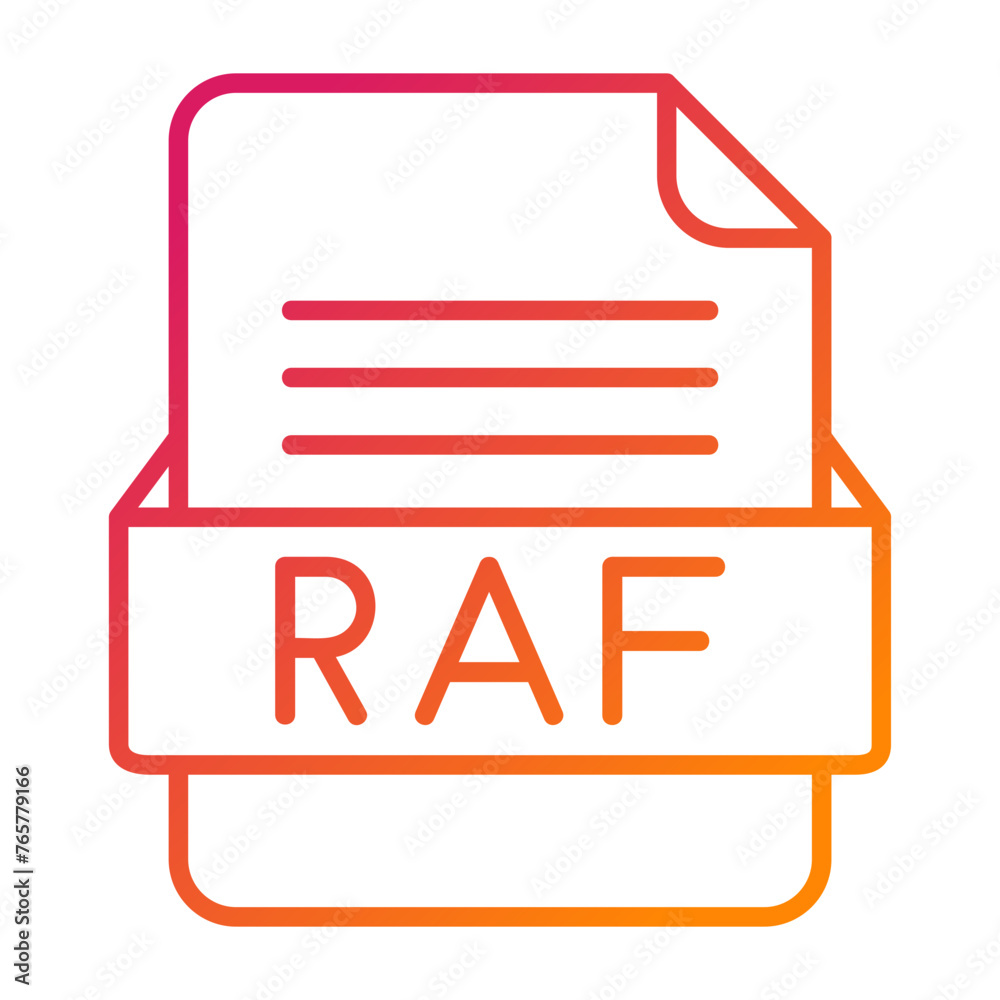 RAF File Format Vector Icon Design RAF File Format Vector Icon Design