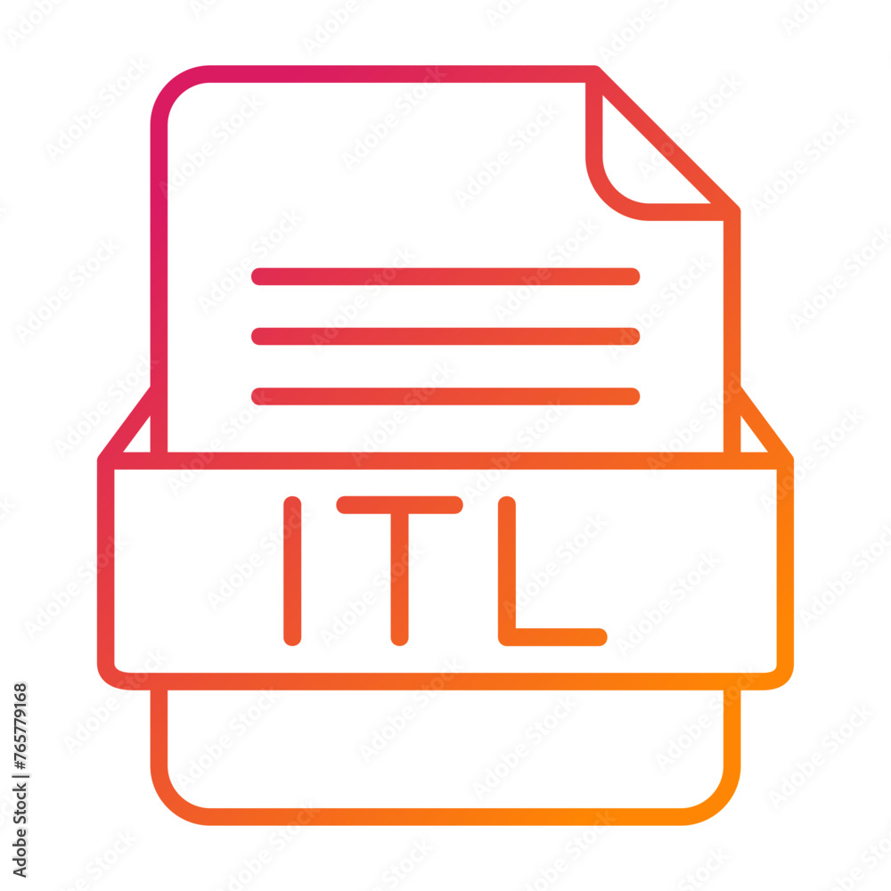 ITL File Format Vector Icon Design ITL File Format Vector Icon Design