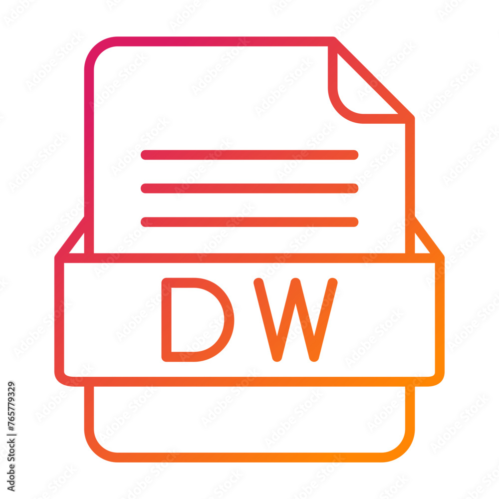 DW File Format Vector Icon Design DW File Format Vector Icon Design