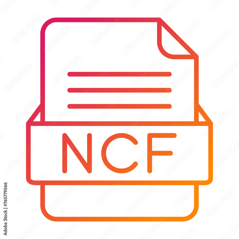 NCF File Format Vector Icon Design NCF File Format Vector Icon Design