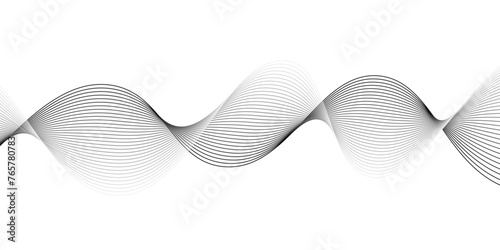 Abstract modern Dynamic flowing wave lines design element, Abstract Creative geometric wave Line Art for Design of Websites and Landing Pages, Dynamic sound wave isolated on white background.