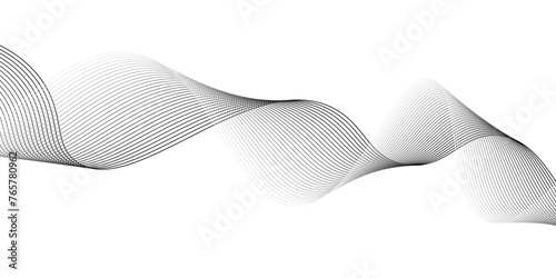 Abstract modern Dynamic flowing wave lines design element, Abstract Creative geometric wave Line Art for Design of Websites and Landing Pages, Dynamic sound wave isolated on white background.