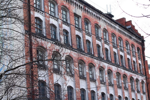 large old german historical building with small windows photo