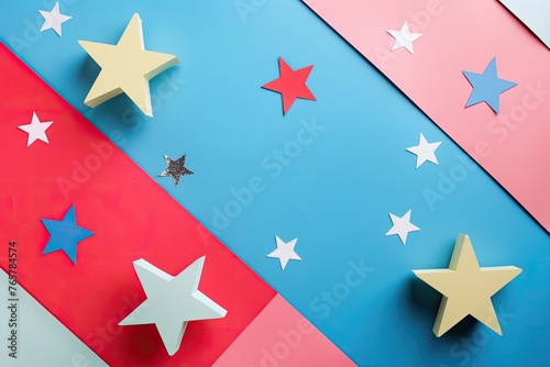 stars and stripes colorful background