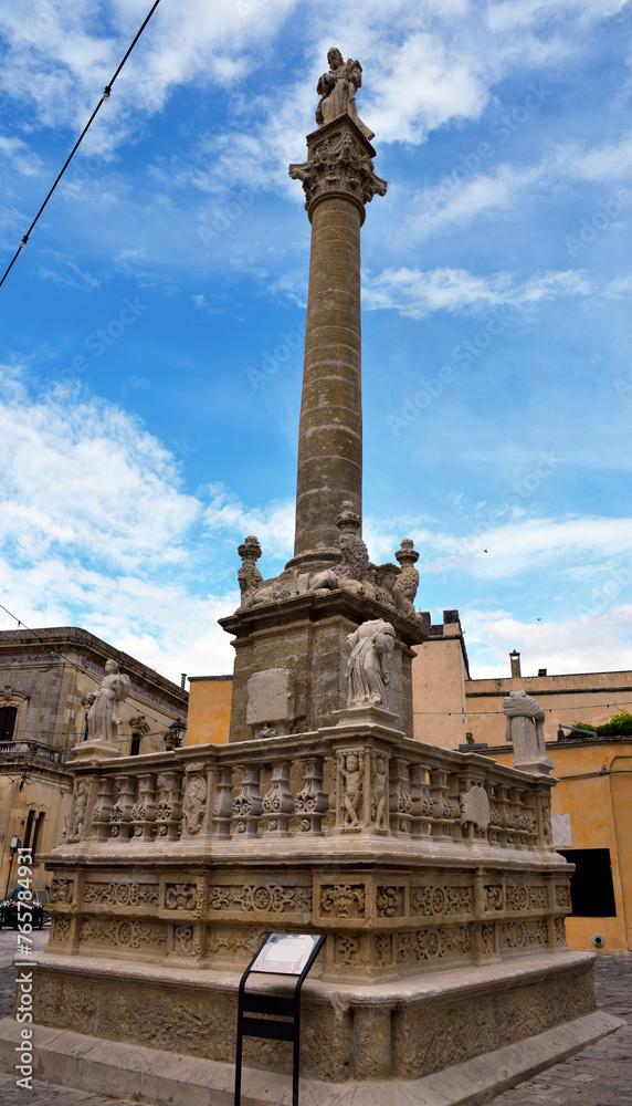 Column of Saint Andrew the Apostle Presicce-Acquarica Lecce Puglia Italy