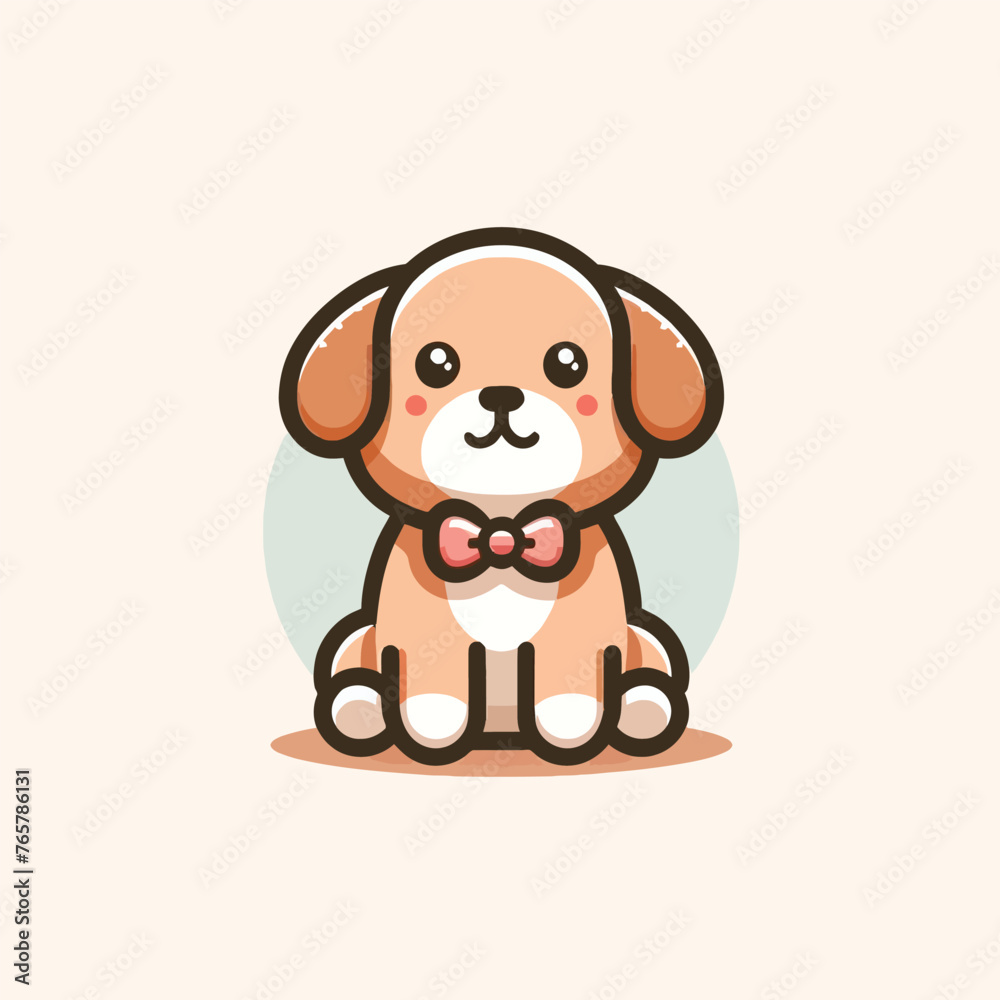 Cute dog cartoon illustration