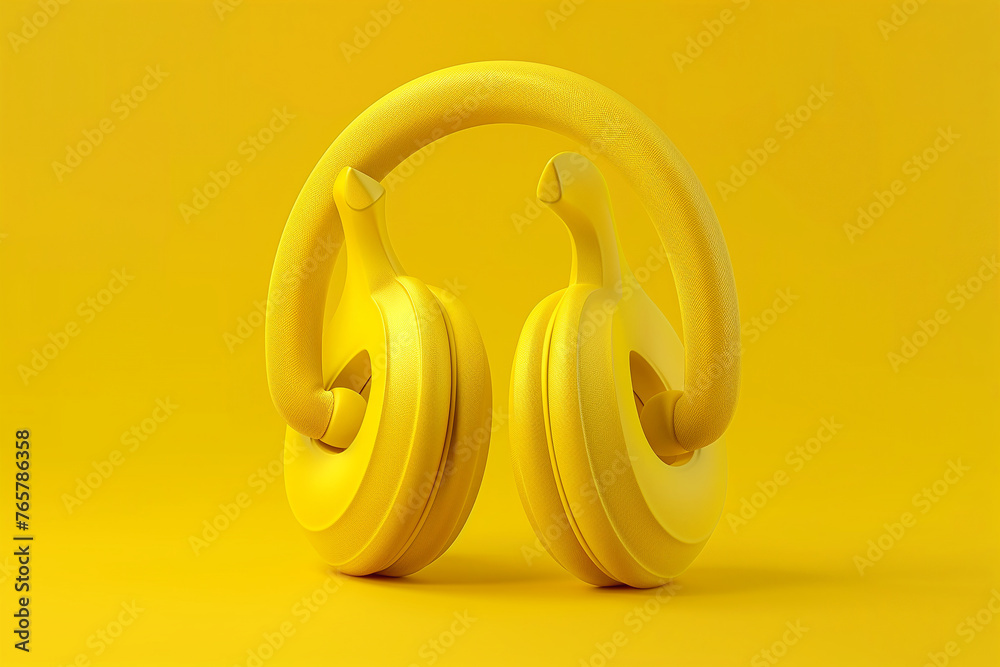 Obraz premium banana shaped earphones