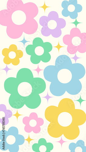 Pastel Flower Dreamy Wallpaper Patterns Background Floral Cute
