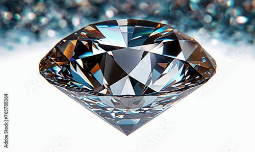Diamond bright crystal isolated  Generative AI