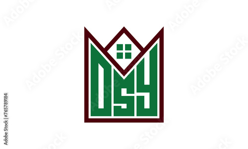 OSY initial letter builders real estate logo design vector. construction, housing, home marker, property, building, apartment, flat, compartment, business, corporate, house rent, rental, commercial