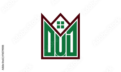 OUD initial letter builders real estate logo design vector. construction, housing, home marker, property, building, apartment, flat, compartment, business, corporate, house rent, rental, commercial