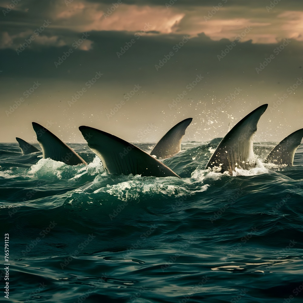 Fototapeta premium shark in the sea