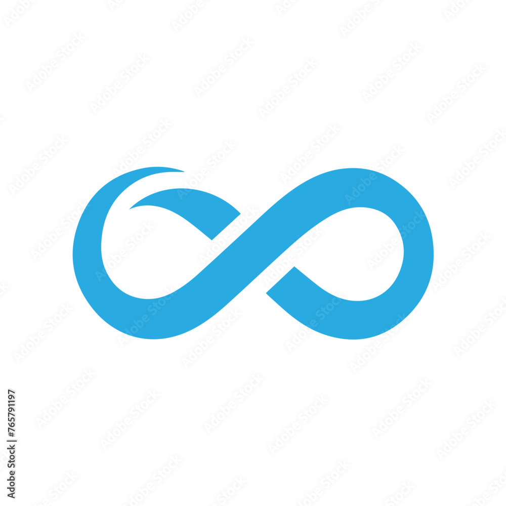 blue Infinity symbol icon