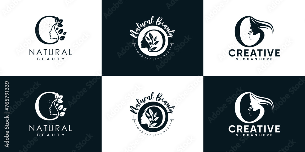 letter logo O design collection with nature beauty concept premium vector letter logo O design collection with nature beauty concept premium vector