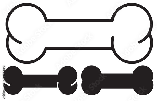 Dog bone icons set. Dog Bone Clipart Set. Vector illustration. 11:11