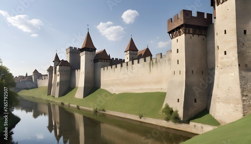 Scenic medieval city walls photo