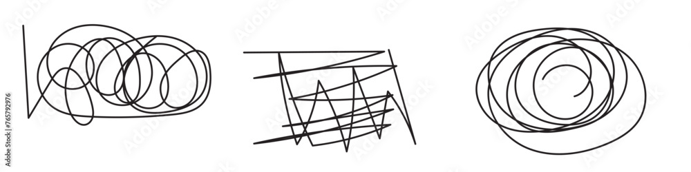 Highlight brush strokes is isolated on a white background. Brush stain or permanent marker pen stroke set. Select the brush lines. Marker color stroke, brush pen hand drawn underline