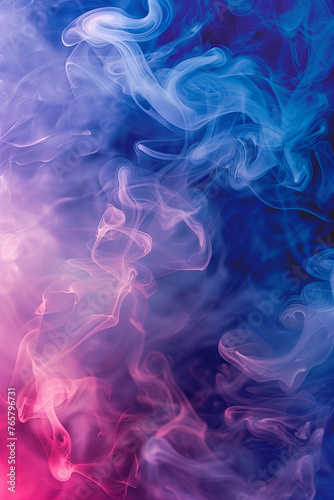 Abstract smoke background, Pink and blue colors.