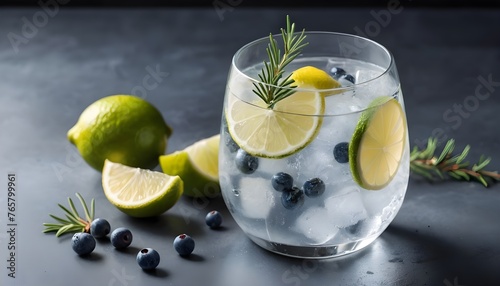Gin and tonic drink