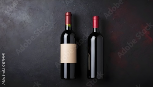 Glass and bottle of red wine