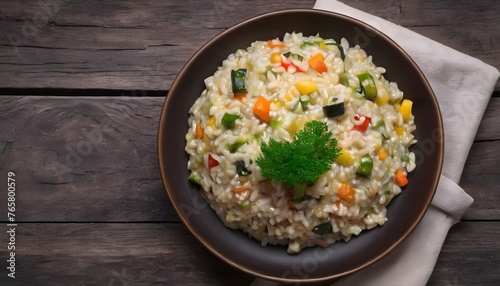 risotto with various vegetables