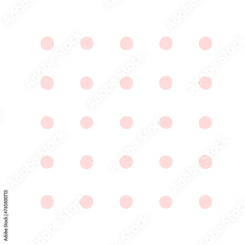 手書きの薄いピンク色の丸 - 素朴でかわいい水玉模様のデザイン素材