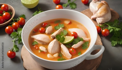 tom yam soup with chicken