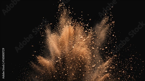 Sand particles explosion 