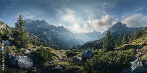 Panoramich Landscape Alps (ID: 765802904)