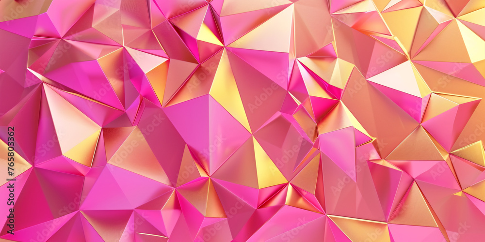 Irregular shaped metallic pink and golden structure abstract background Irregular shaped metallic pink and golden structure abstract background