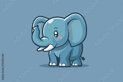 Elephant shrew cartoon animal logo, illustration photo