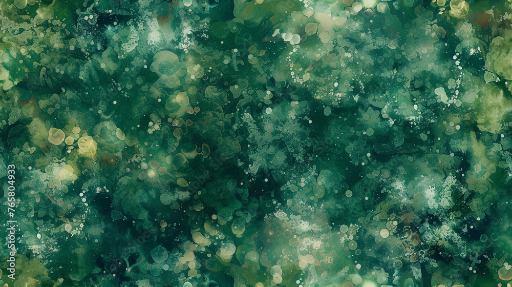 Obraz premium abstract watercolor paint on grunge paper or concrete background by teal green tone. liquid fluid texture for background, banner. Abstract grunge texture splash paint green tones